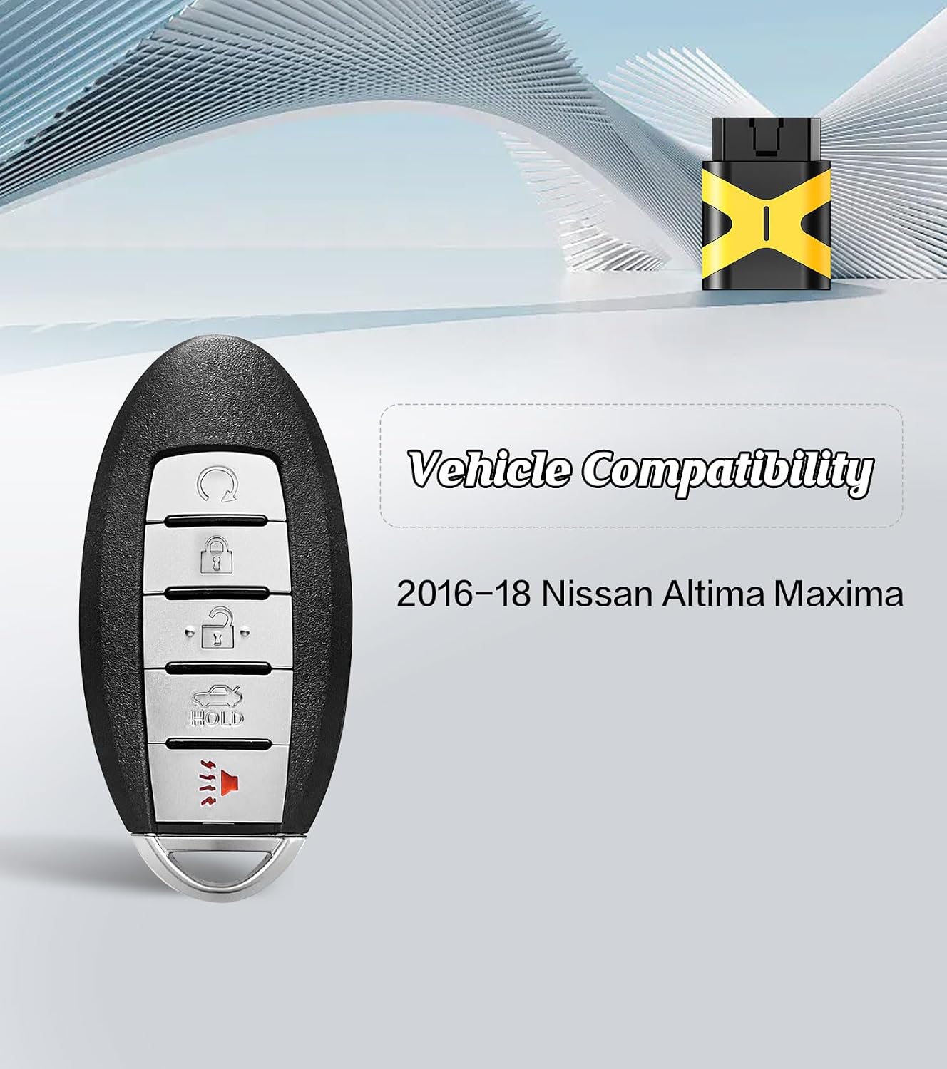 Smart Prox Remote Control Self Programmable Car Key Replacement for 2016-18 Nissan Altima/Maxima with FCC: KR5S180144014 (KR5S180144014 5BTN DIY Program Smart Key)