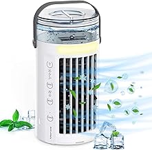 Wiracil Ar condicionado portátil, ventilador USB fresco e umidificado, use apenas refrigerador de água limpa, ar condicionado – para pequenos ambientes de escritório e ar condicionado silencioso