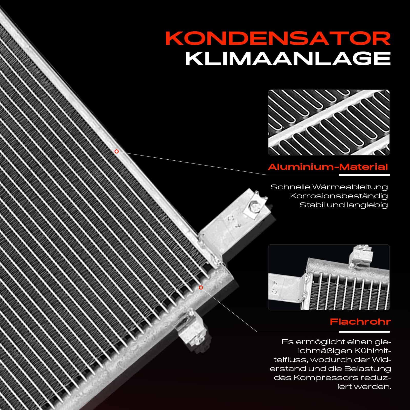 Frankberg 1x Kondensator Klimaanlage Kompatibel mit Matiz M200 M250 0.8L 1.0L 2005-2022 Spark 0.8L 1.0L 2005-2009 Replace# 96591582