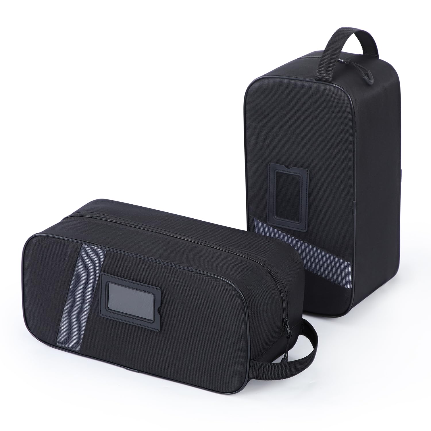 2 Pack Water-Resistant Football Boot Bags,2 Pcs Football Boots Or Golf Shoes Boot Bag for Travel, Sports, Cricket,Golf & Gym,Rugby Toiletry Bag for Men & Women (Black)