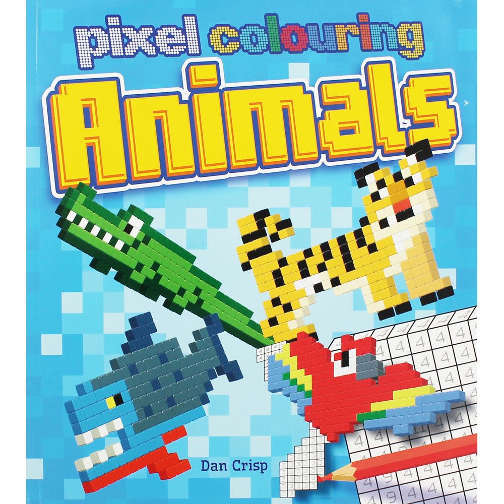 Animals Pixel Colouring Book - Colouring Grids Children Kids Puzzles Activity