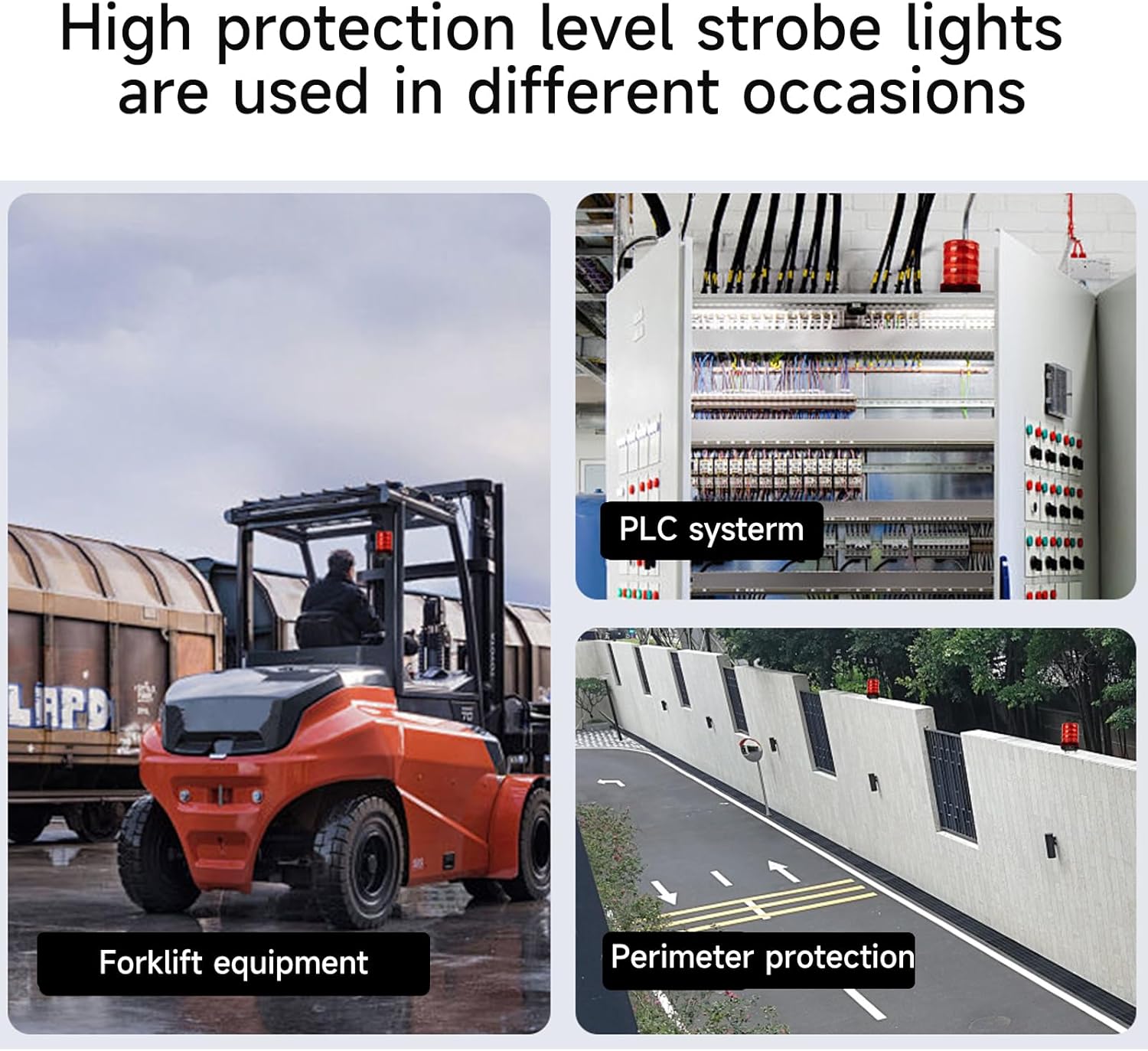 Y DIANS IP66 Waterproof Strobe Siren Light Industrial Shockproof Warning Beacon Light with 120dB Buzzer for for Port Ship Heavy Equipment and Vehicle DC12V