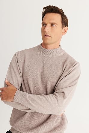 ALTINYILDIZ CLASSICS Standard Fit Normal Cut Half Fisherman Collar Cotton Knitwear