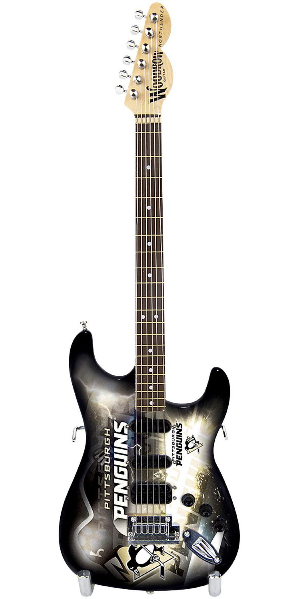 The Sports Vault NHL Unisex Woodrow Guitar NHL Collectible Mini NorthEnder Guitar