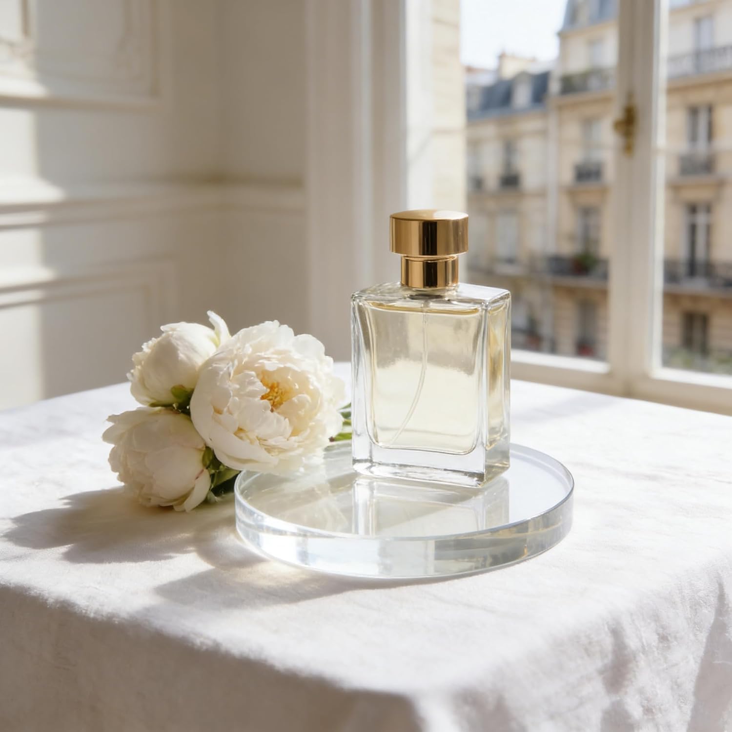 FixtureDisplays® 5" Dia.x 1" Thick Acrylic Riser, Paper Weight Clear Acrylic Circle Riser Solid Block 18830-5CIRCLE