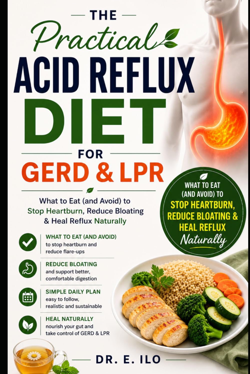 The Practical Acid Reflux Diet for GERD & LPR: What to Eat (and Avoid) to Stop Heartburn, Reduce Bloating & Heal Reflux Naturally