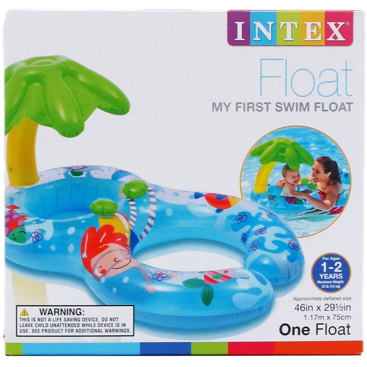 46 x 29.5 inches My First Swim Float in Color Box, Age 1-2, Case of 12