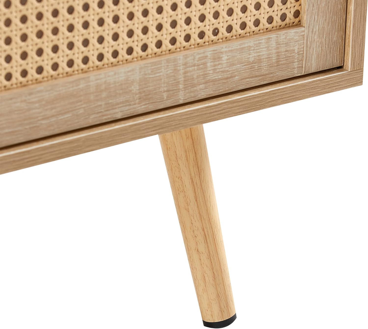 Ball & Cast 60" Sideboard Buffet Cabinet with Storage,Farmhouse Coffee Bar Cabinet with Bottom Shelf,2 Glass Cabinets & 2 Drawers,Wood Side Board Table with Tapered Legs for Living Room,Antique Grey