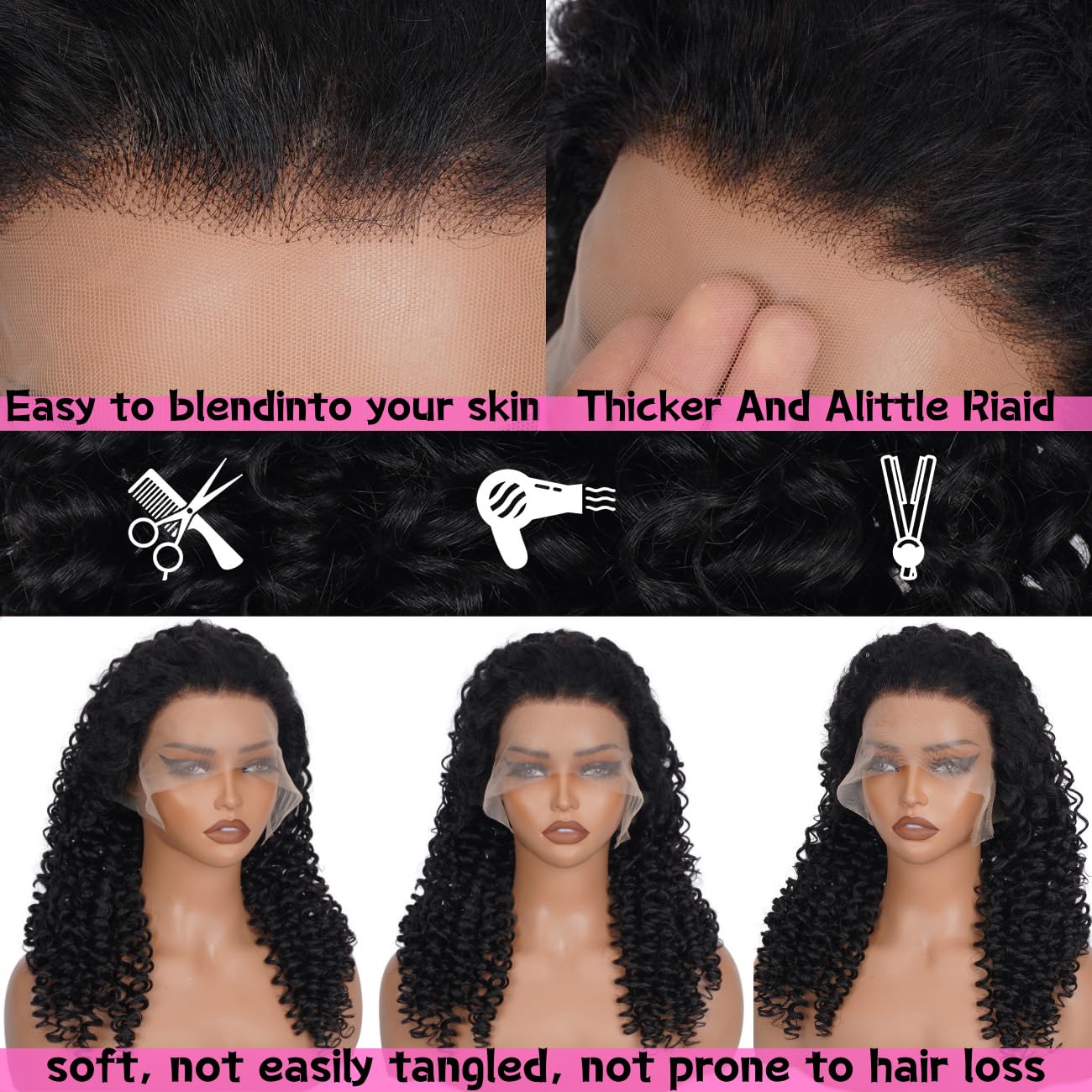 28 Inch Deep Wave Lace Front Wigs Human Hair 13x6 HD Lace Front Wigs Pre Plucked 200% Density Glueless Wigs with Baby Hair Deep Curly Wig for Women