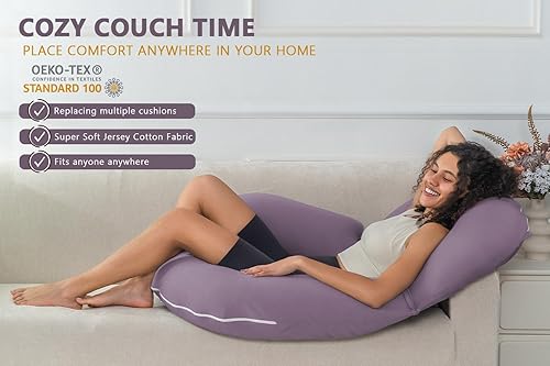 Miniatura 8 de INSEN Almohada de lectura, almohada de espalda para sentarse en la cama para leer, enfermera y relajarse, almohada de lectura para adultos, madres y