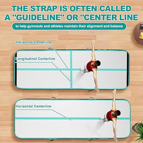 Miniatura 116 de FBSPORT - Colchonetas inflables de entrenamiento de 4 u 8 pulgadas de grosor, pistas de gimnasia para uso en el hogar, animadoras, yoga