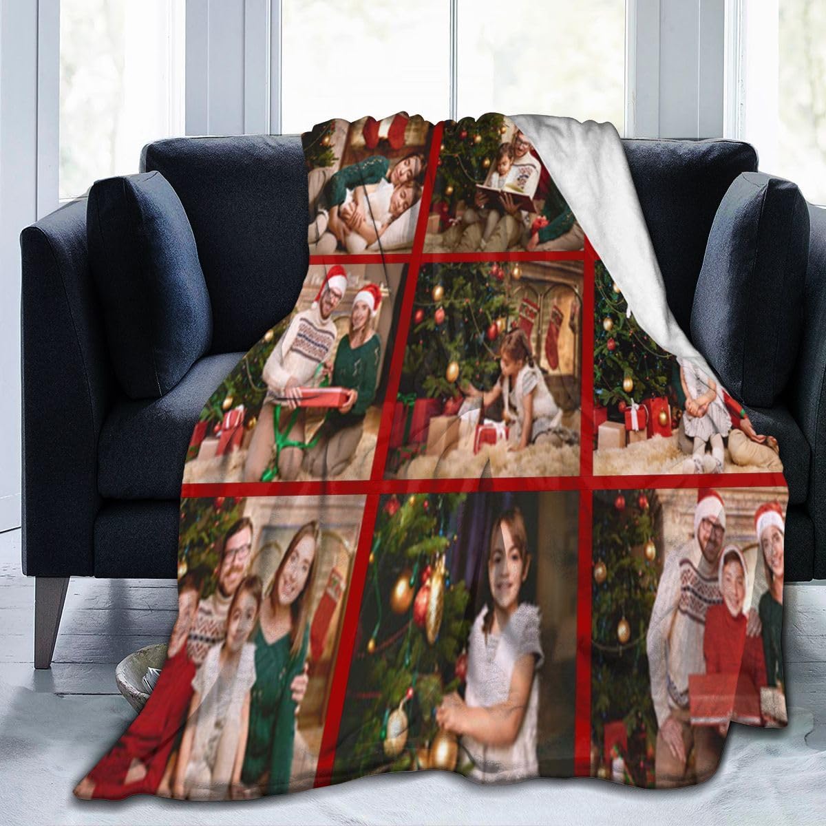 DIYKST Manta Personalizada Con Texto Fotográfico Manta Personalizada De 1 Imagen Manta De Cumpleanos Aniversario Boda Navidad Regalos Para