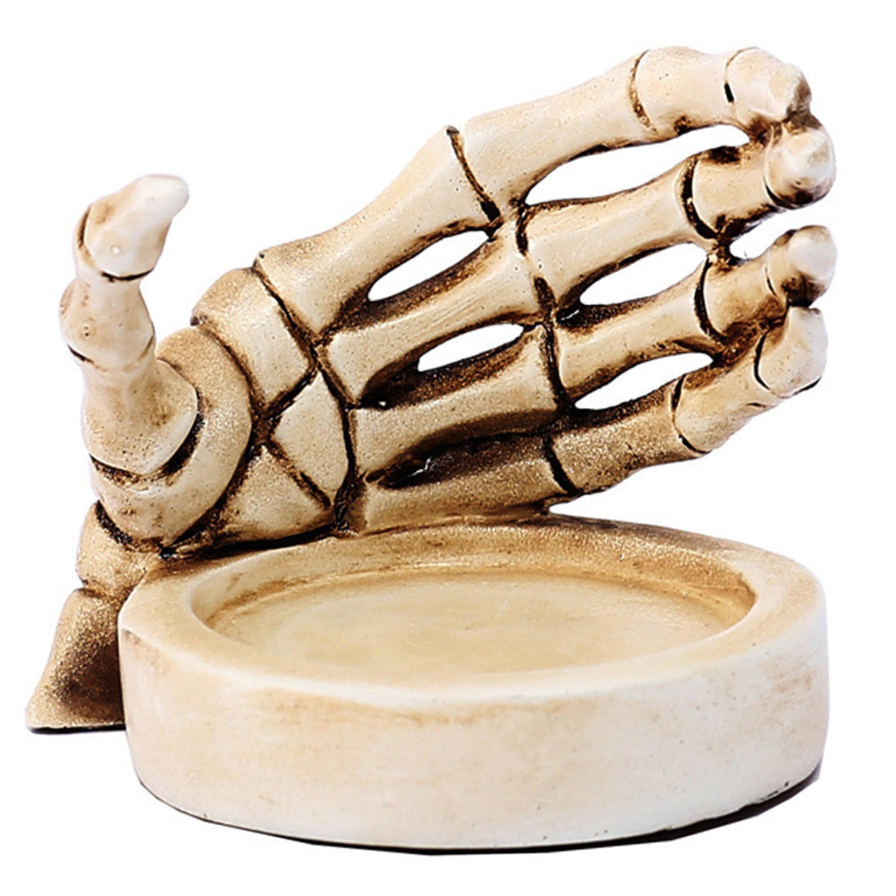 3x2.7x2.6" Skeleton Hand Tealight Holder, Gothic Skull Candle Holder Resin Table Centerpiece
