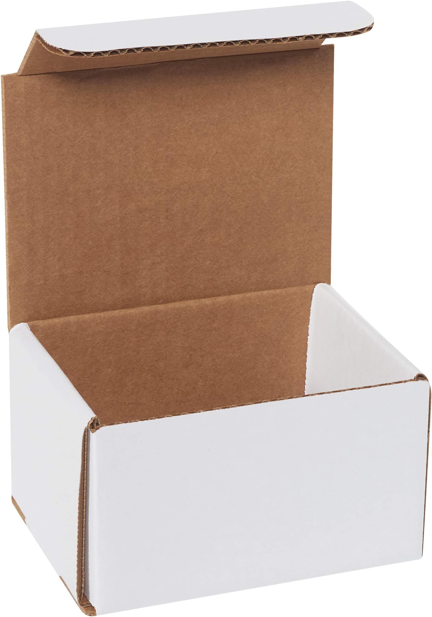 Box USA Small Shipping Boxes 5"L x 4"W x 3"H, 50-Pack - White Box Crush-Proof Mailers for Packaging, Storage, Gifts or Bulk Business Orders
