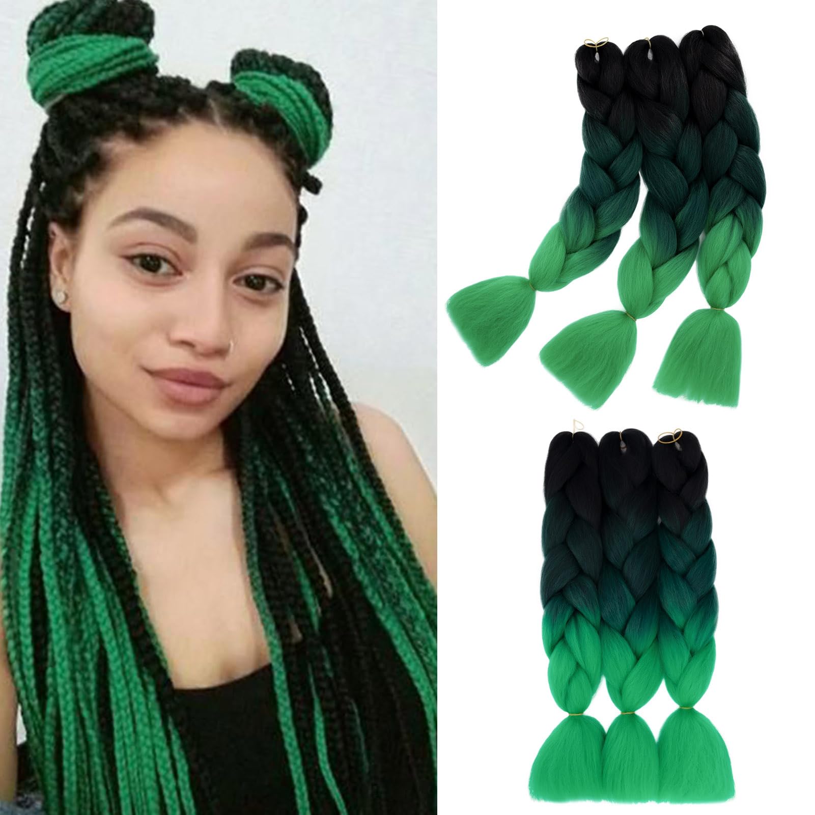 60cm Extensiones de Pelo Trenzas Africanas Castaño Oscuro Extensiones para Trenzas Africanas 1 pcs 100g Kanekalon Pelo para Trenzas Africanas Sintetico Extensiones de Trenzado Cabello Braiding — view 40