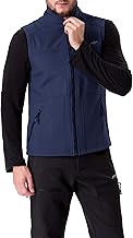 TRAILSIDE SUPPLY CO.Men's Softshell Vest Fleece-Lined Windproof Sleeveless Jacket for Golf, Travel