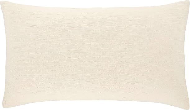 Pine Cone Hill Capitola Ivory Duvet Sham, Euro Size, Ivory Solid Pattern