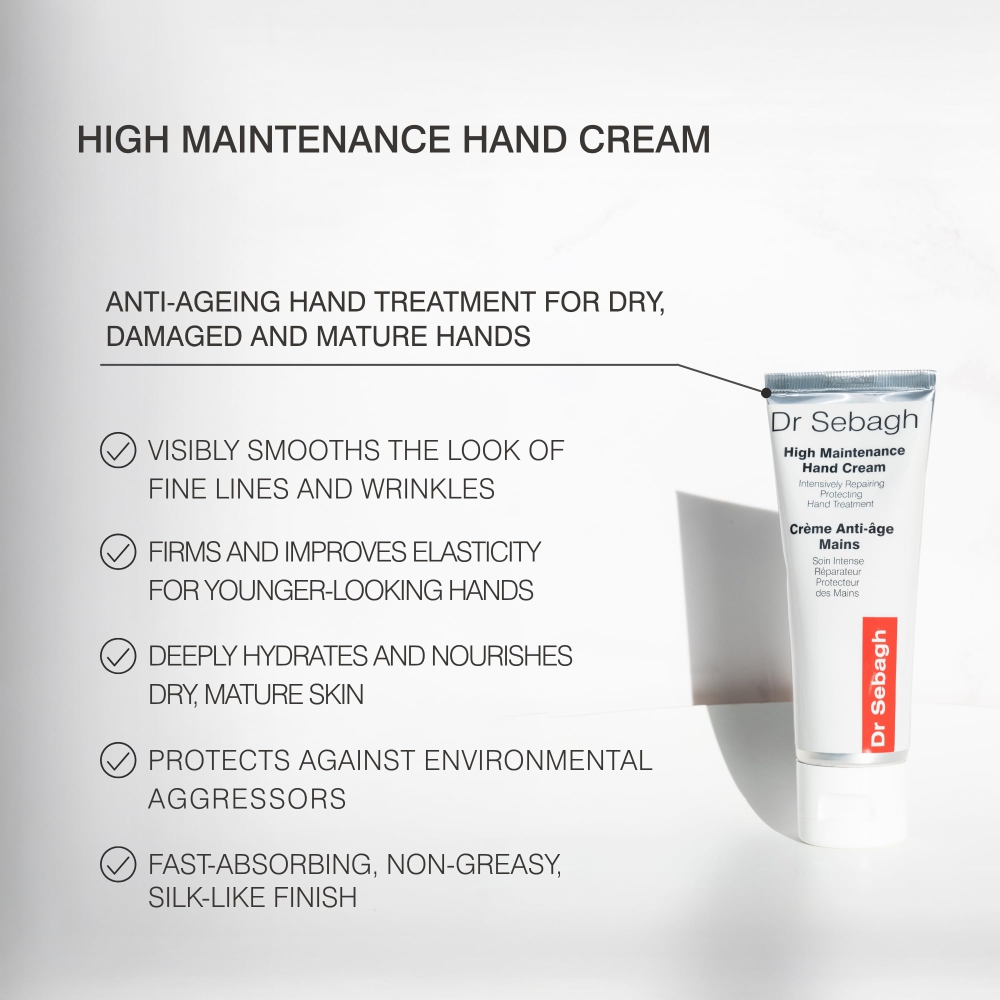Dr. Sebagh High Maintenance, Handcreme, 75 ml