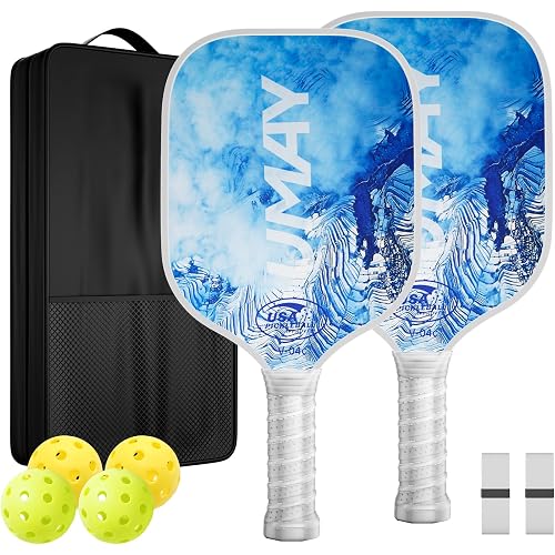 USAPA Approved Tournament-Grade Pickleball Paddle with PP Honeycomb Core for Precision Control, Enhanced Spin & Power, Lightweight Pickleball Set with Cover & Overgrip for Men Women Beginners