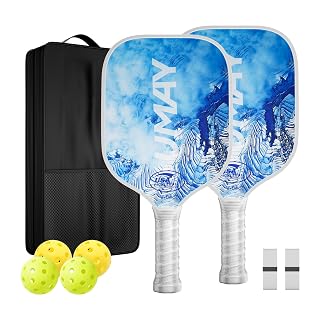 USAPA Approved Tournament-Grade Pickleball Paddle with PP Honeycomb Core for Precision Control, Enhanced Spin & Power, Lightweight Pickleball Set with Cover & Overgrip for Men Women Beginners - Amazon product rated Grade A
