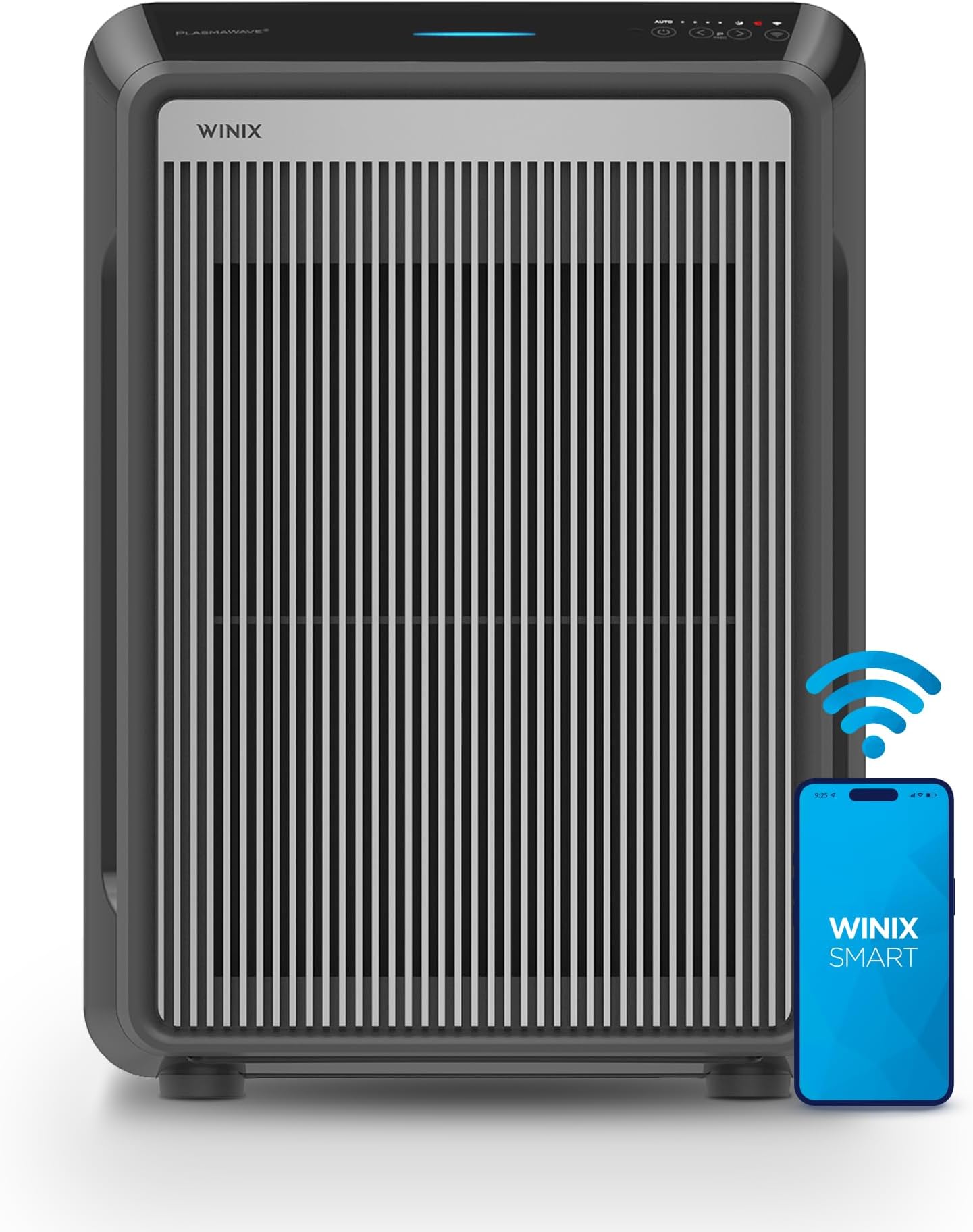 9800 4-Stage True Hepa Air Purifier with WiFi and PlasmaWave, 500 Sq Ft,Black,Large