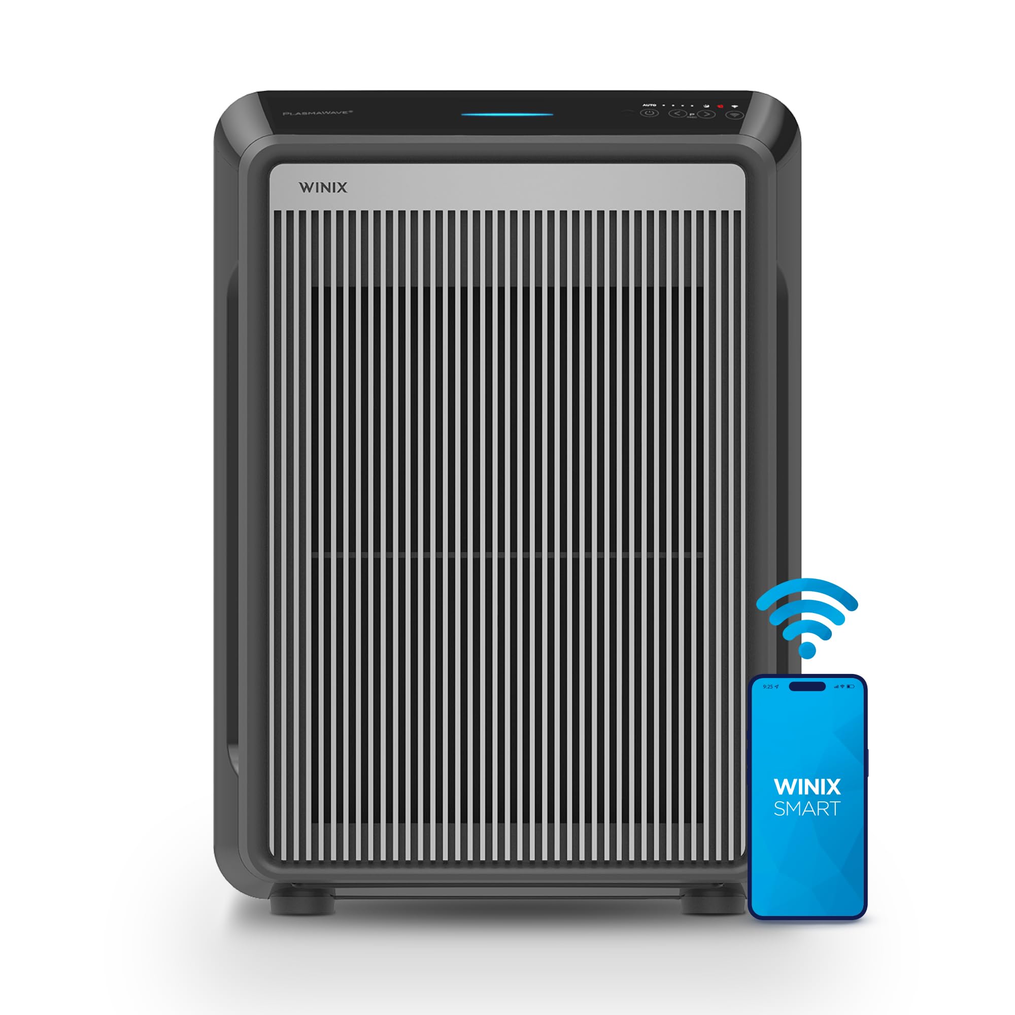 Winix9800 4-Stage True Hepa Air Purifier with WiFi and PlasmaWave, 500 Sq Ft,Black,Large