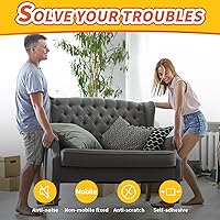 Vista 5 de Almohadillas de fieltro para muebles, rollo de tiras de fieltro resistente con respaldo adhesivo para pies de muebles, cinta de fieltro para cortar