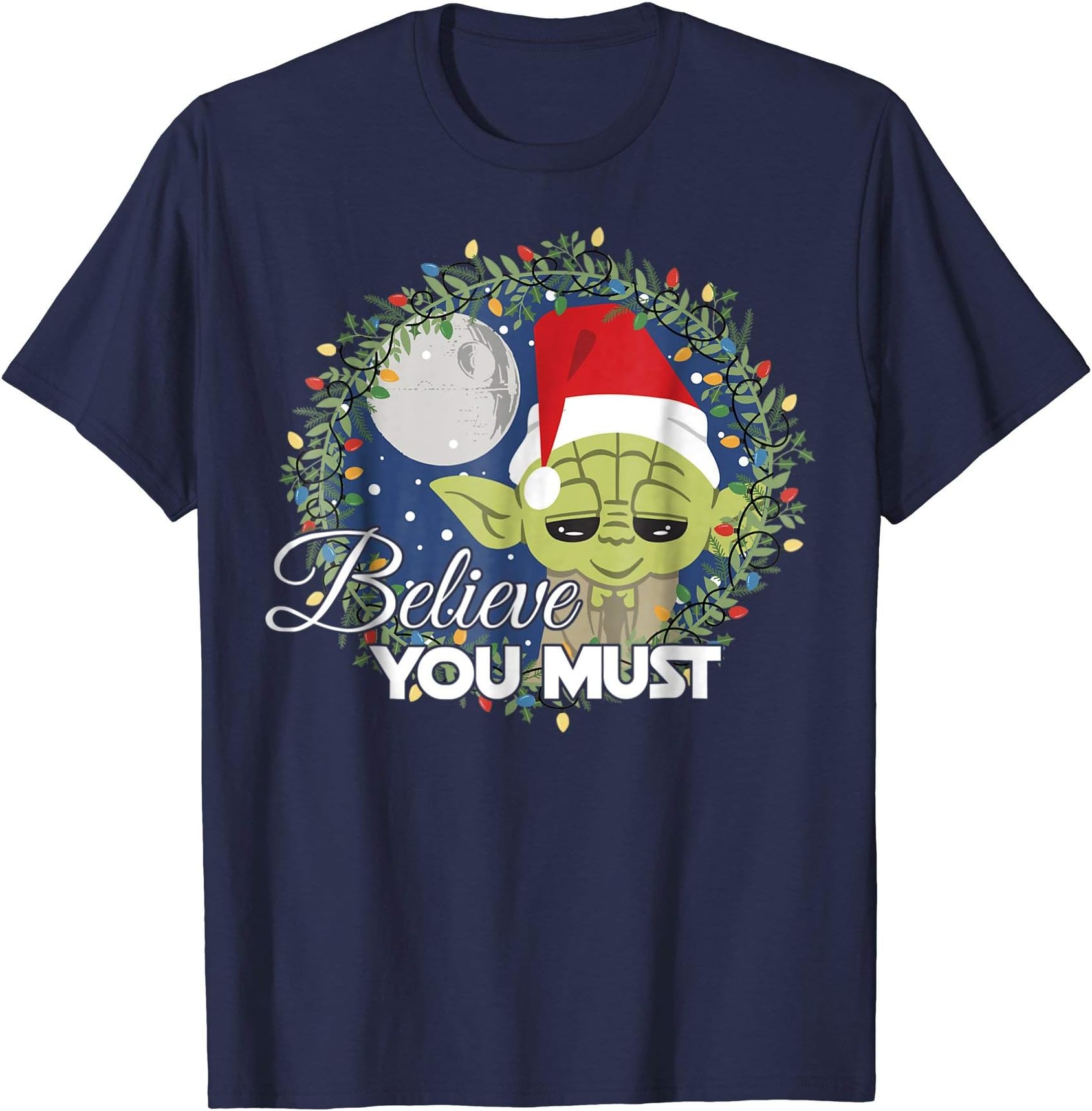 STAR WARSYoda Santa Believe You Must Christmas Reef T-Shirt T-ShirtOEKO-TEX STANDARD 100