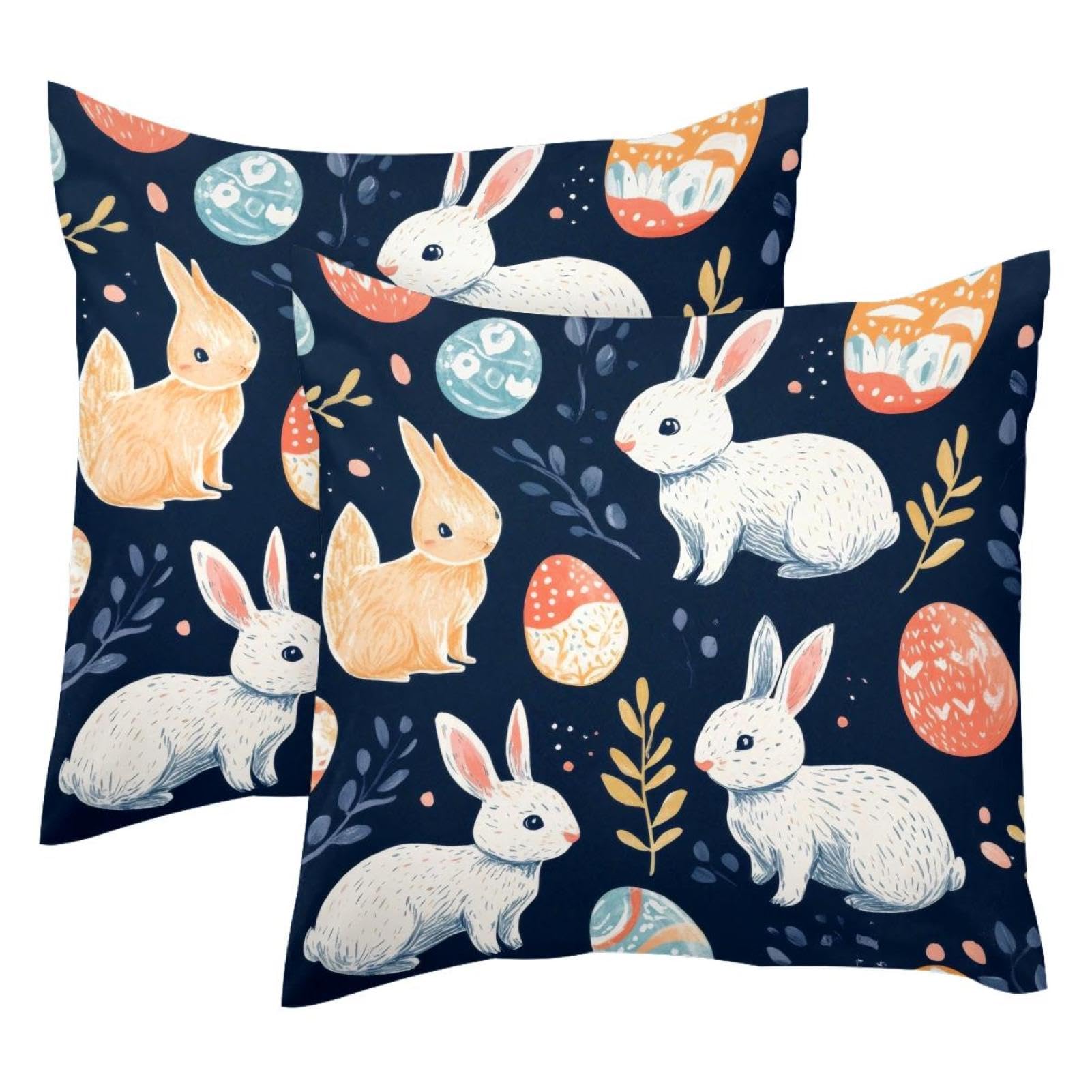 Coussin de Pâques en velours housse double face 50x50cm pour sublimer votre fauteuil de salon