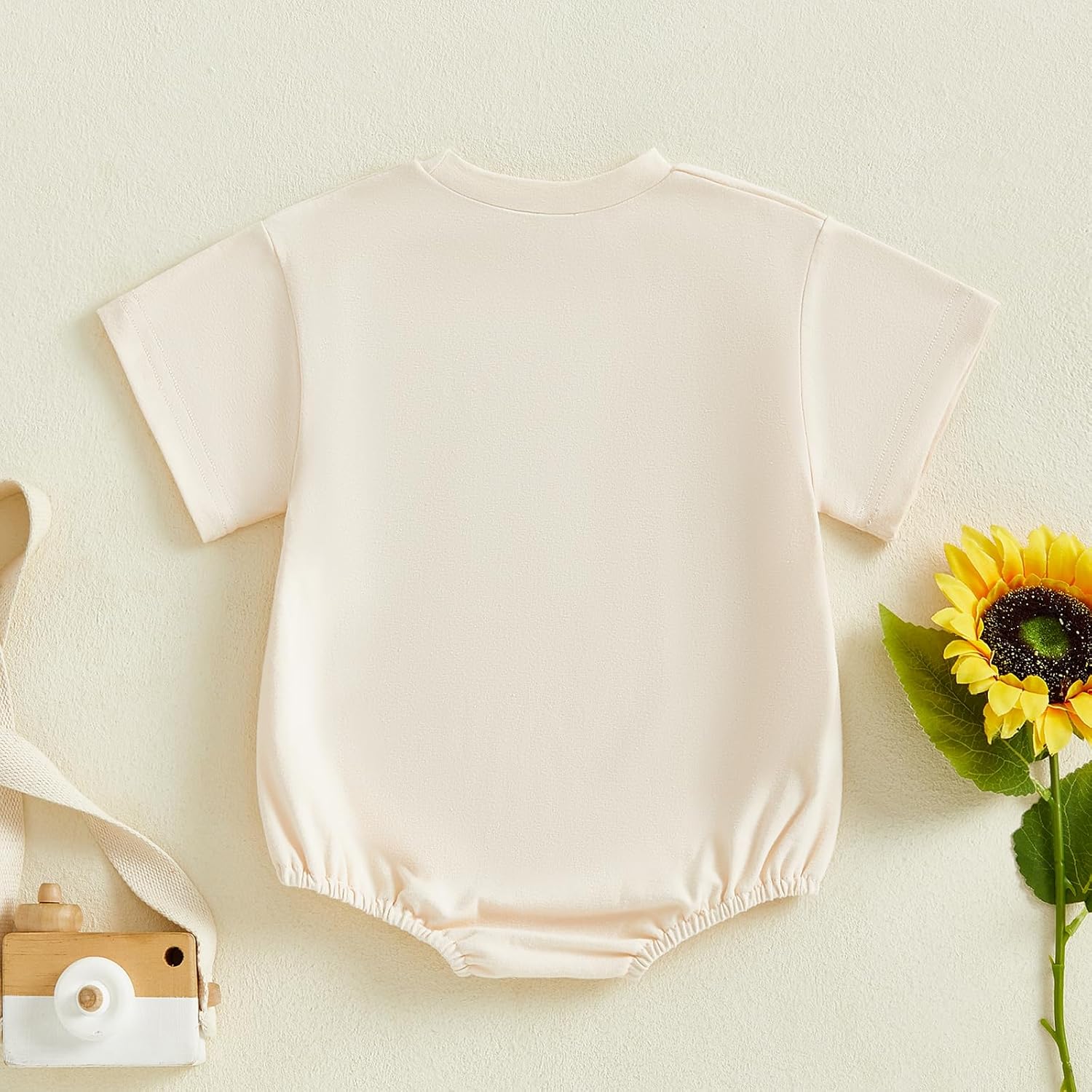 Newborn Baby Boy Girl Summer Clothes Funny Print Sweatshirt Romper Oversized Infant Short Sleeve Bodysuit - Image 8