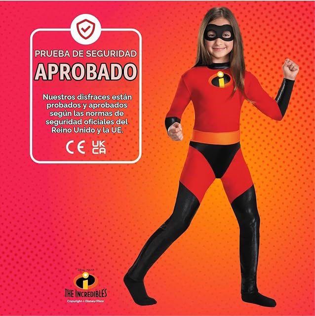 Foto 5 de 7 de Disney Oficial Disfraz Niña Violeta Clásico Los Increíbles, Disfraces Familiares para Carnaval y Halloween, S