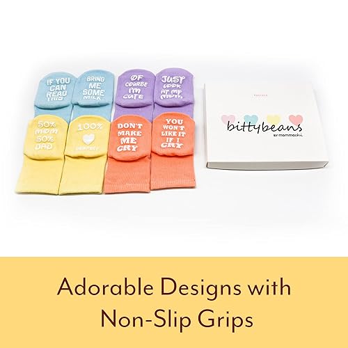 Miniatura 6 de Mommachi - Juego de calcetines para bebé, regalos de baby shower neutros y artículos esenciales para recién nacidos, Pasteles