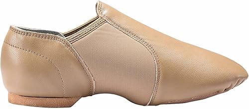 Miniatura 4 de Dynadans Zapato de jazz sin cordones superior de cuero para mujer, Negro