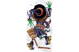 Beistle Halloween Door Cover with Animated Flying Witch