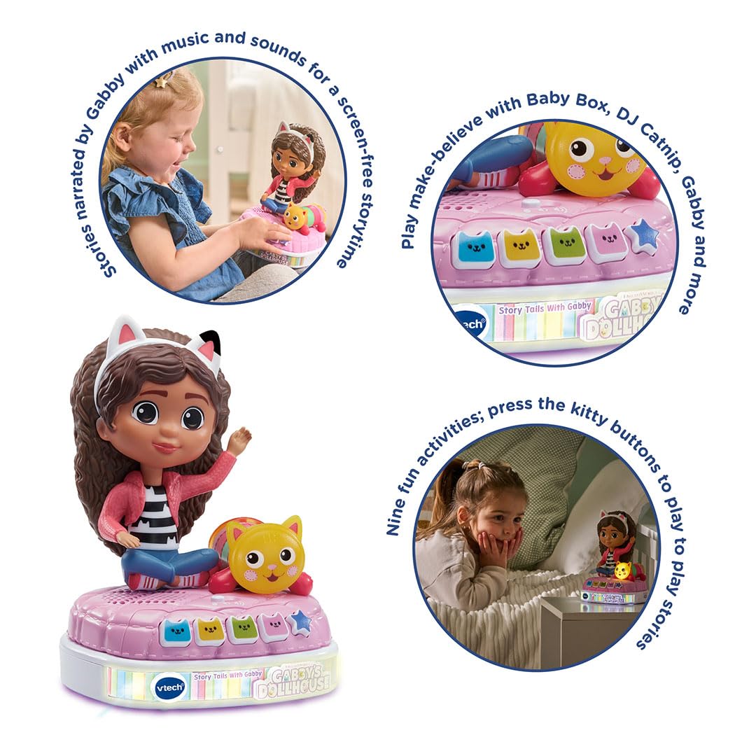 VTech Gabby's Dollhouse Story Tails With Gabby, Official Gabby's Dollhouse Toy with 4 Stories, Music and Sounds - Image 2