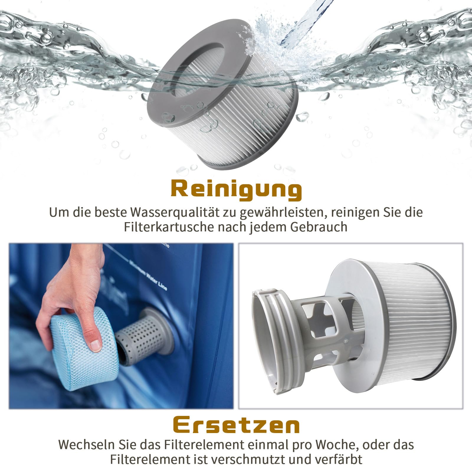 Filtro di Ricambio per Filtro Whirlpool, per MSpa Whirlpool Modello dal 2020, per Accessori Mspa Whirlpool, Compatibile con Filtro Mspa (12 Pezzi)