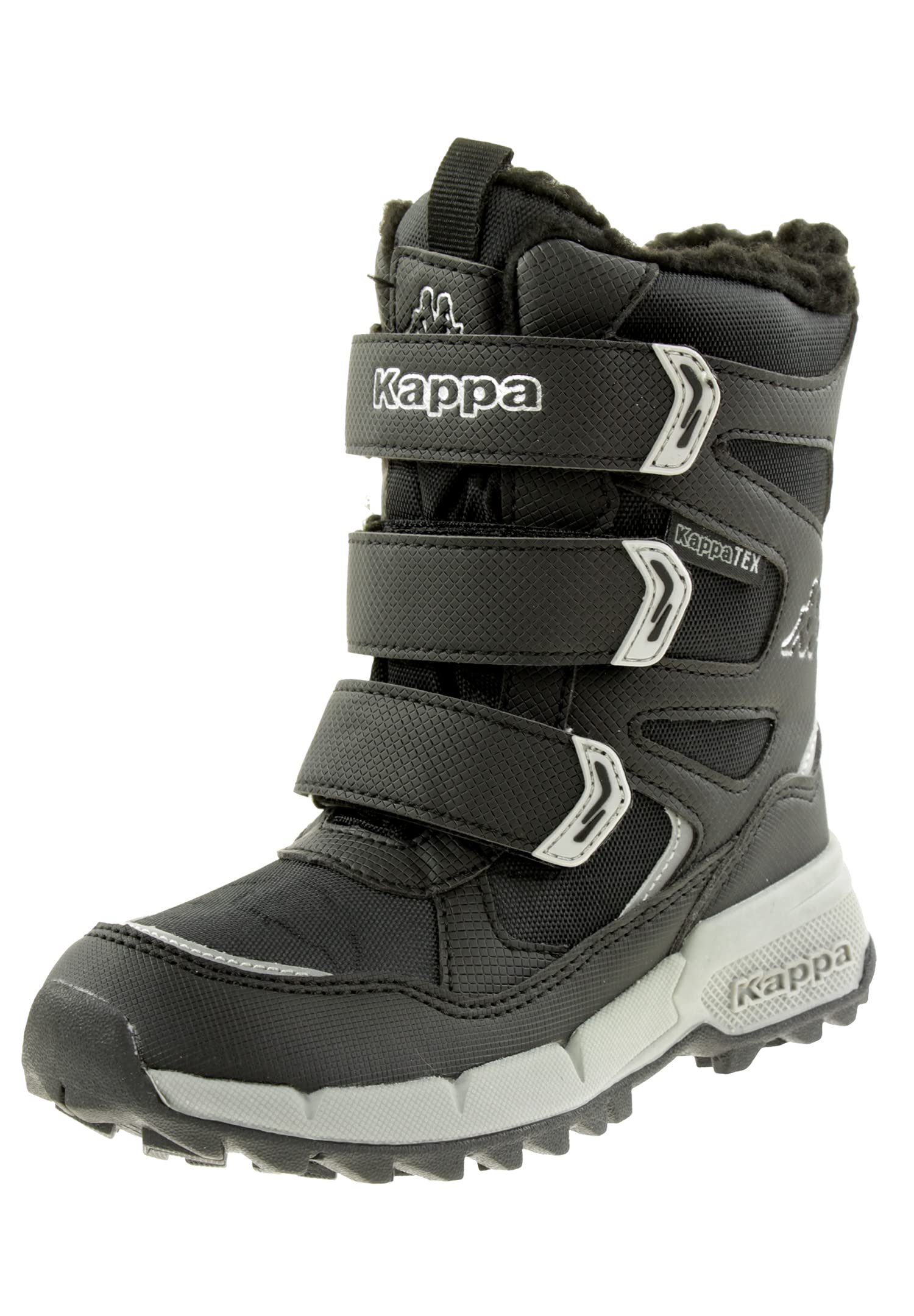 Kappa Unisex Vipos Tex T Kids Street Running Shoes, Black, 3.5 UK