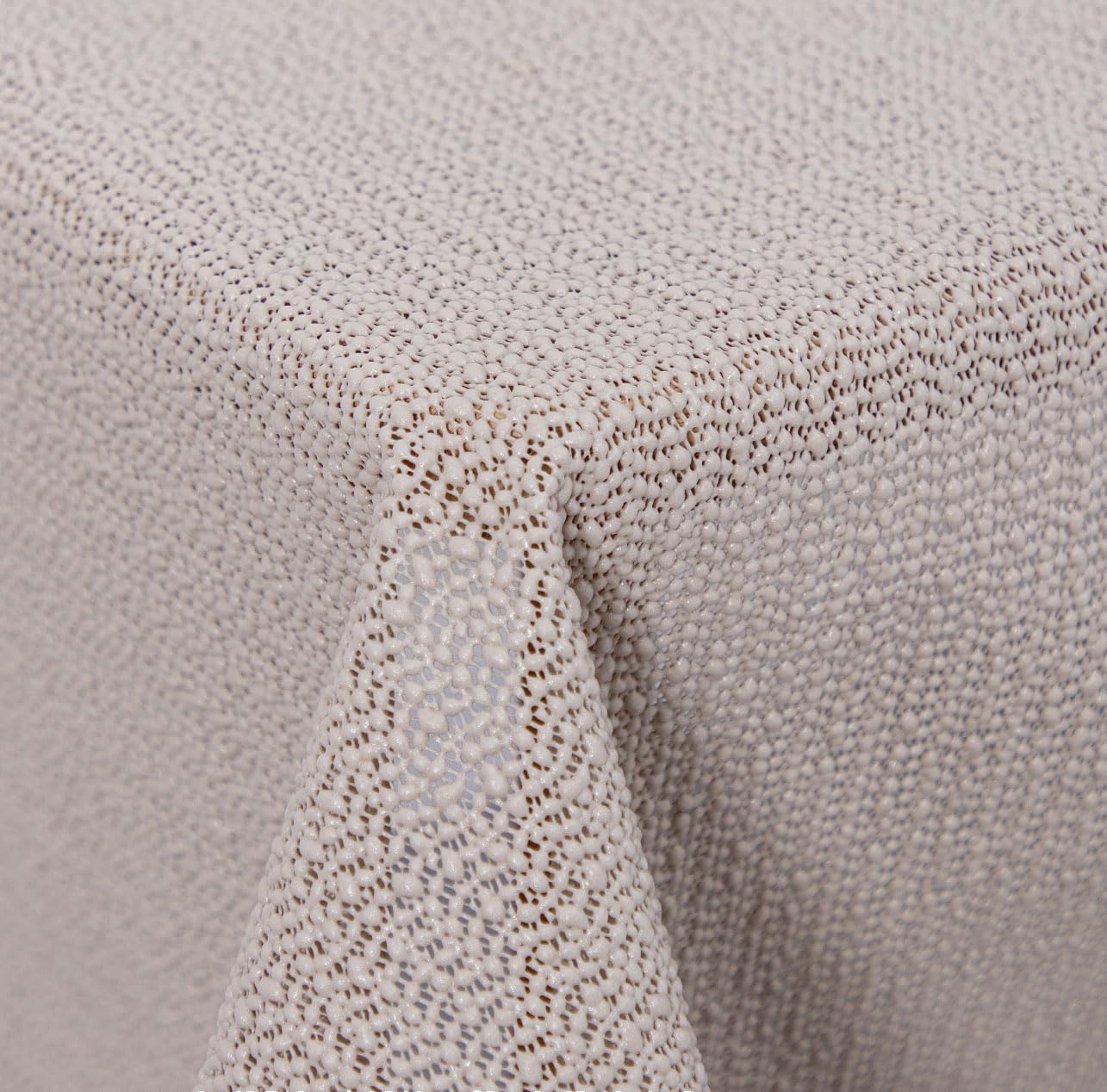 texpot Tablecloth Tablecloths 160 x 220 cm Oval Beige Garden Blanket with Hem Washable Garden Tablecloth Balcony Patio Weatherproof