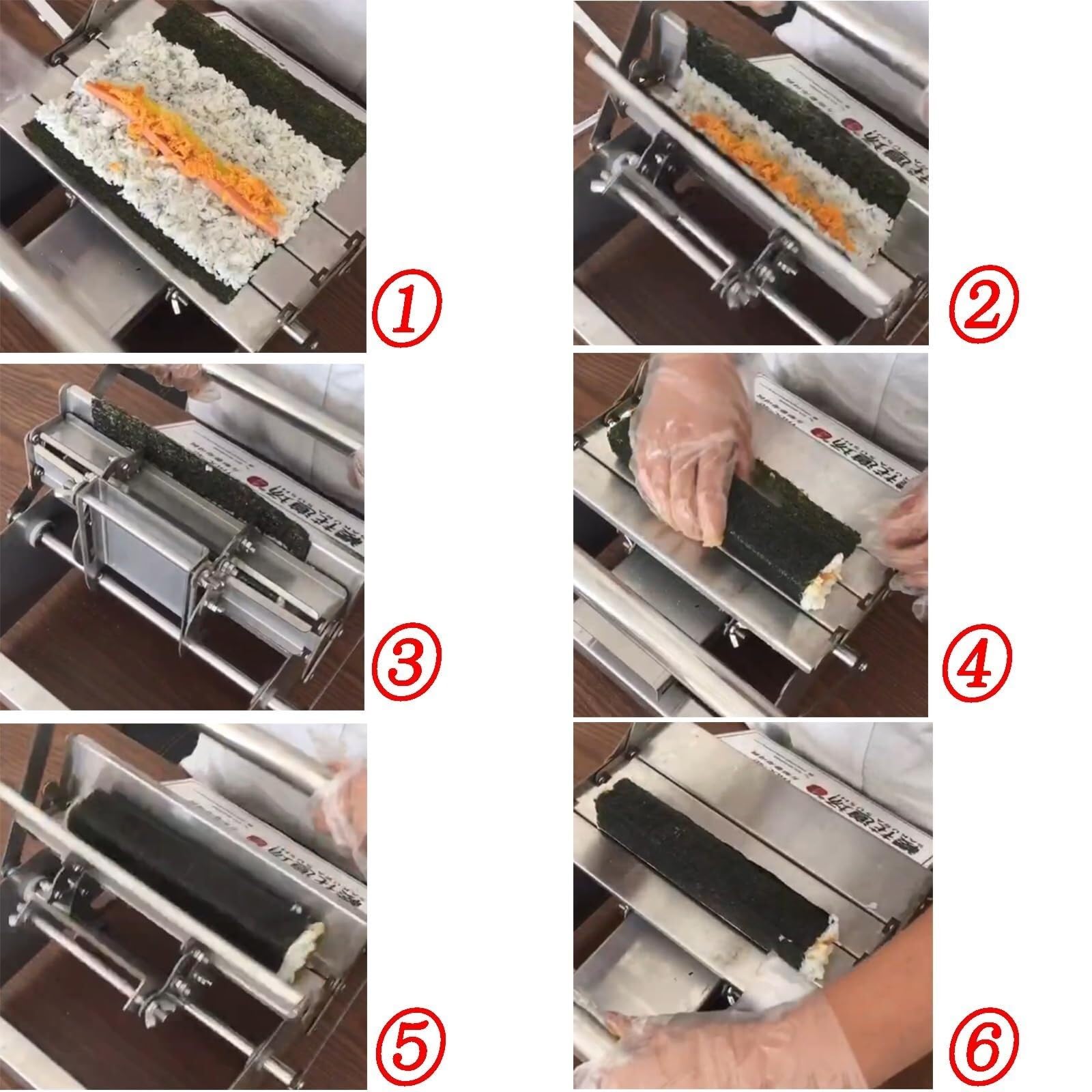 DIY forma do sushi maszyna do formowania ryżu, kwadratowa maszyna do sushi ze stali nierdzewnej, kuchnia DIY maszyna do sushi, łatwe i wydajne zwijanie sushi