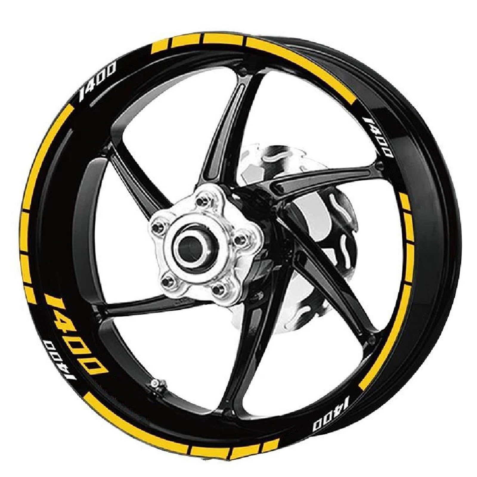 Reflektierende Motorrad-Radaufkleber Und Felgenaufkleber, Reifenschutzaufkleber Für 1400GTR 1400 Für GTR(Style 4)