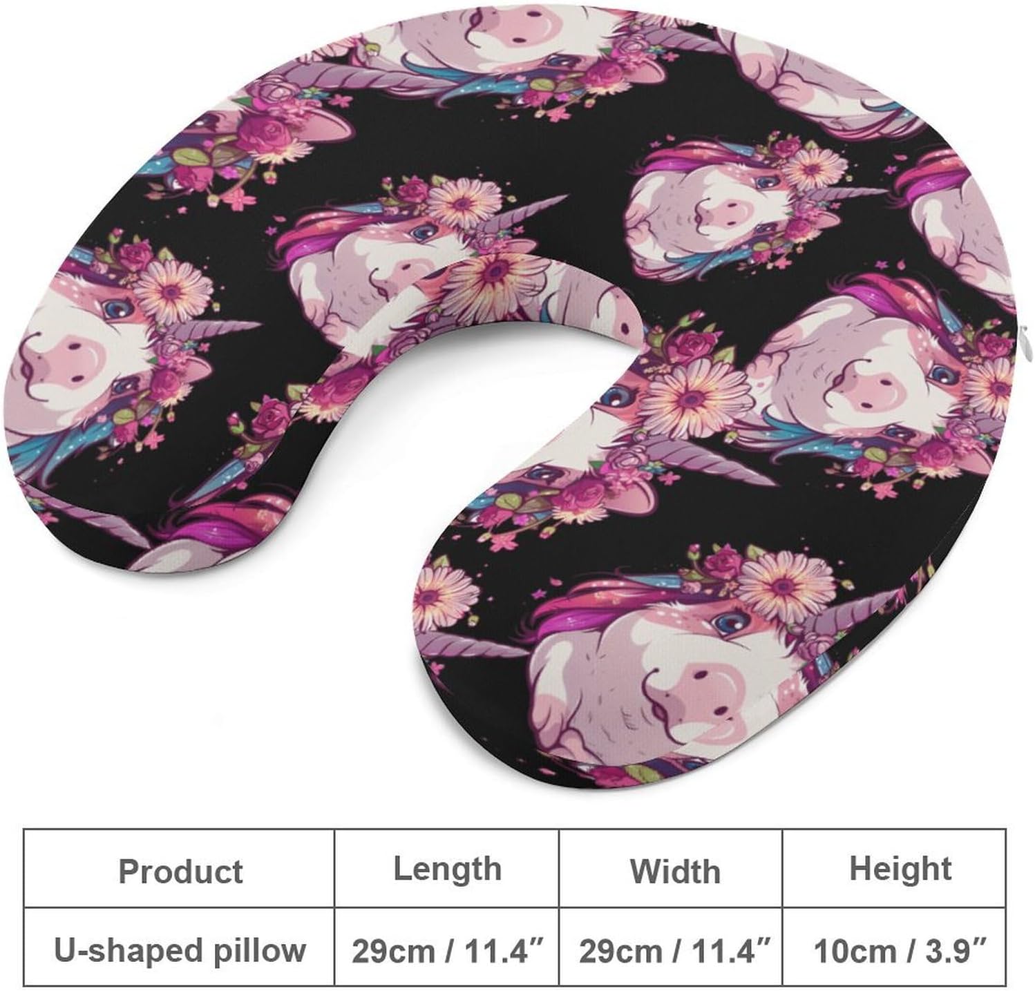 Guinicorn Guinea Pigs Pet Travel Pillow U Shape Neck Pillow Washable Pillowcase for Sleeping Chair