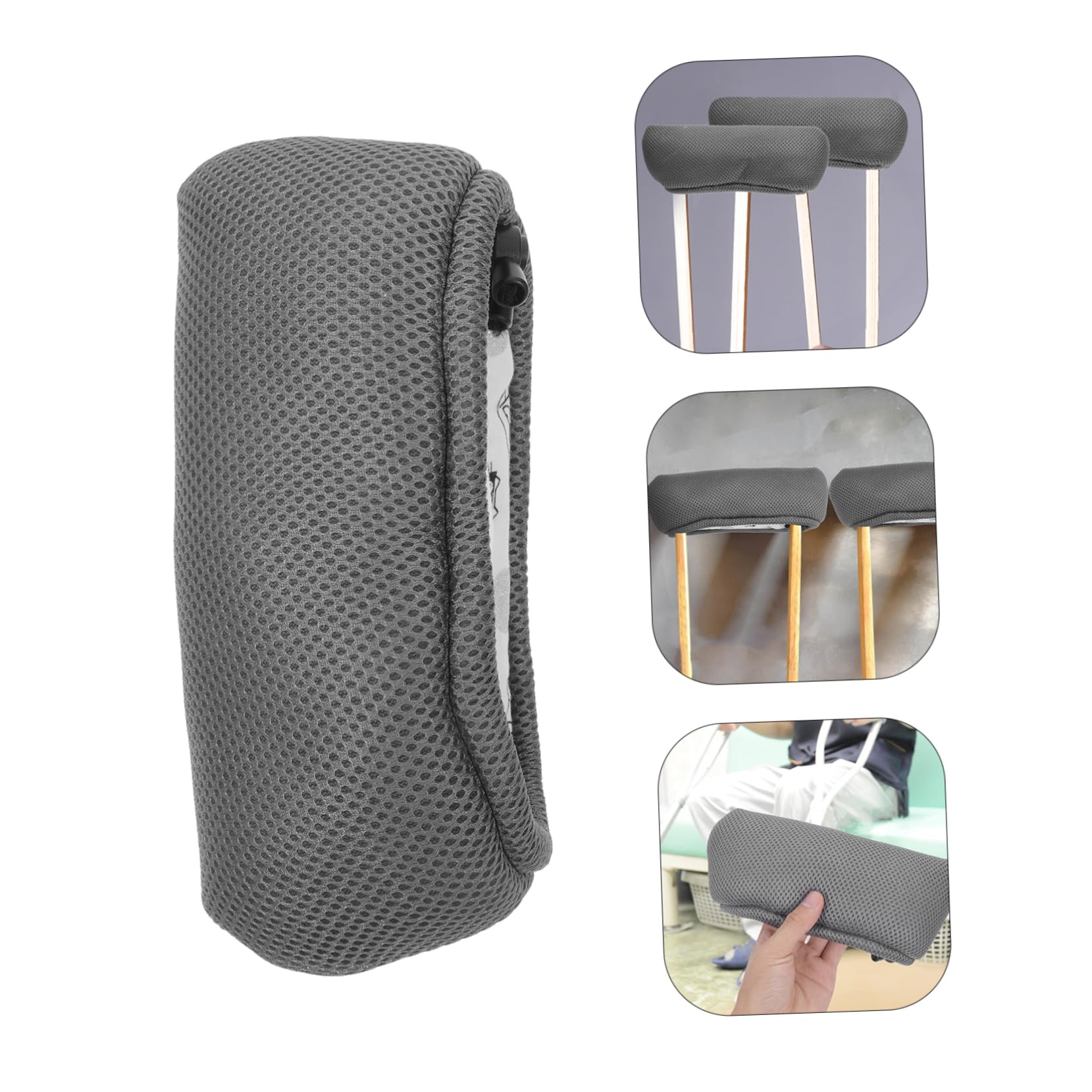 Almohadilla para Muletas Acolchada de Algodón y Esponja, 1 Par | Funda para Axilas Reutilizable, Diseño Grueso, Patrón Interior Aleatorio, Accesorio Reemplazable
