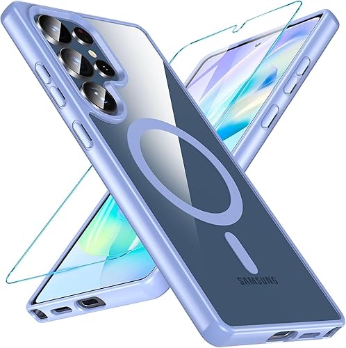Miniatura 22 de OWKEY Funda para Samsung Galaxy S25 Edge de 6.7'', Funda Magnética S25 Edge para Magsafe con Pantalla de Vidrio Templado, [Militar a Prueba de