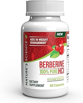 Berberine HCL with Phytosome Green Tea for Weight Management, 100% Pure Clinical Grade Berberine HCL for Better Absorption - Helps Metabolism, Keeps Full for Longer - 60 Caps