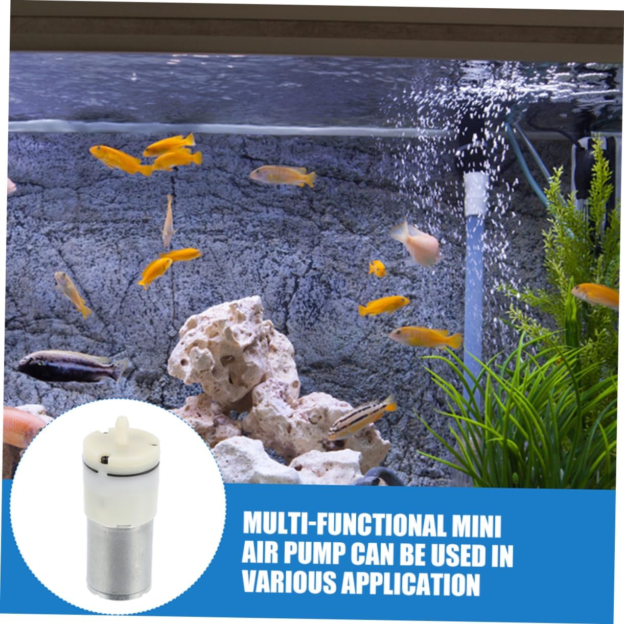 SOLUSTRE 6pcs Mini Air Pump for Fish Tanks Compact Electric for Aquarium Aeration Construction Easy Installation Portable Design Lifespan