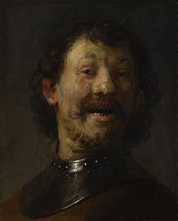 iiRTTFiRT Classic Canvas Posters Painting Wall Art The laughing man.oil on copper on by Rembrandt van Rijn Famous Painting for Home Decor 60x90cm