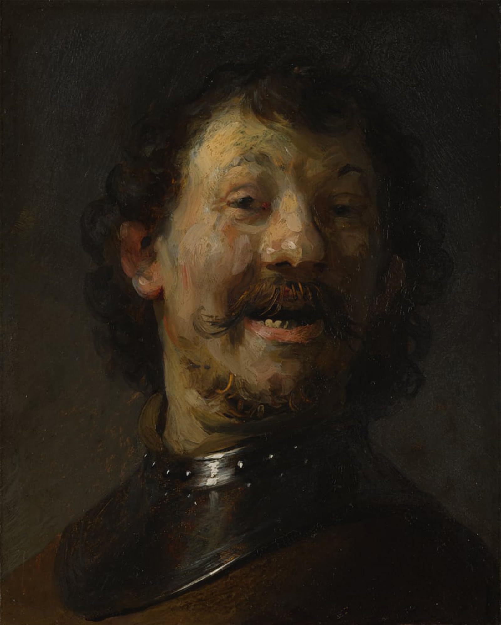 POSTERIIk Famous Print Pop Art Wall Art Graffiti The laughing man.oil on copper on by Rembrandt van Rijn Art Prints for Home Decor 60x90cm