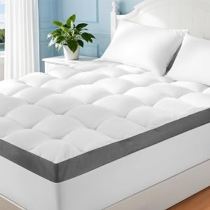 Memory Foam Mattress Topper King for Back Pain, Soft Comfy Pillow Top Mattress Topper with Support, Mattress Pad with Breathable Air Mesh Sides, 8-21'' Deep Pocket（78"x80"）