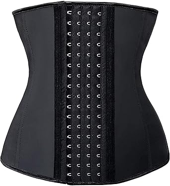 Waist Trainer For Weight Loss Women Latex 9 Steel Boned Breathable Waist Cincher Corset Adjustable 4 Hook Eye Closure Waist Trainer And 16 Rows Of Hook And Eye Closur Amazon Co Uk Clothing