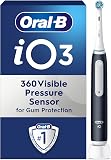 Oral-B iO3 Brosses à dents électriques pour adultes, cadeaux de fête des mères pour elle/lui, 1 tête de brosse à dents, 3 modes avec blanchiment des dents, prise britannique à 2 broches, noir - 1